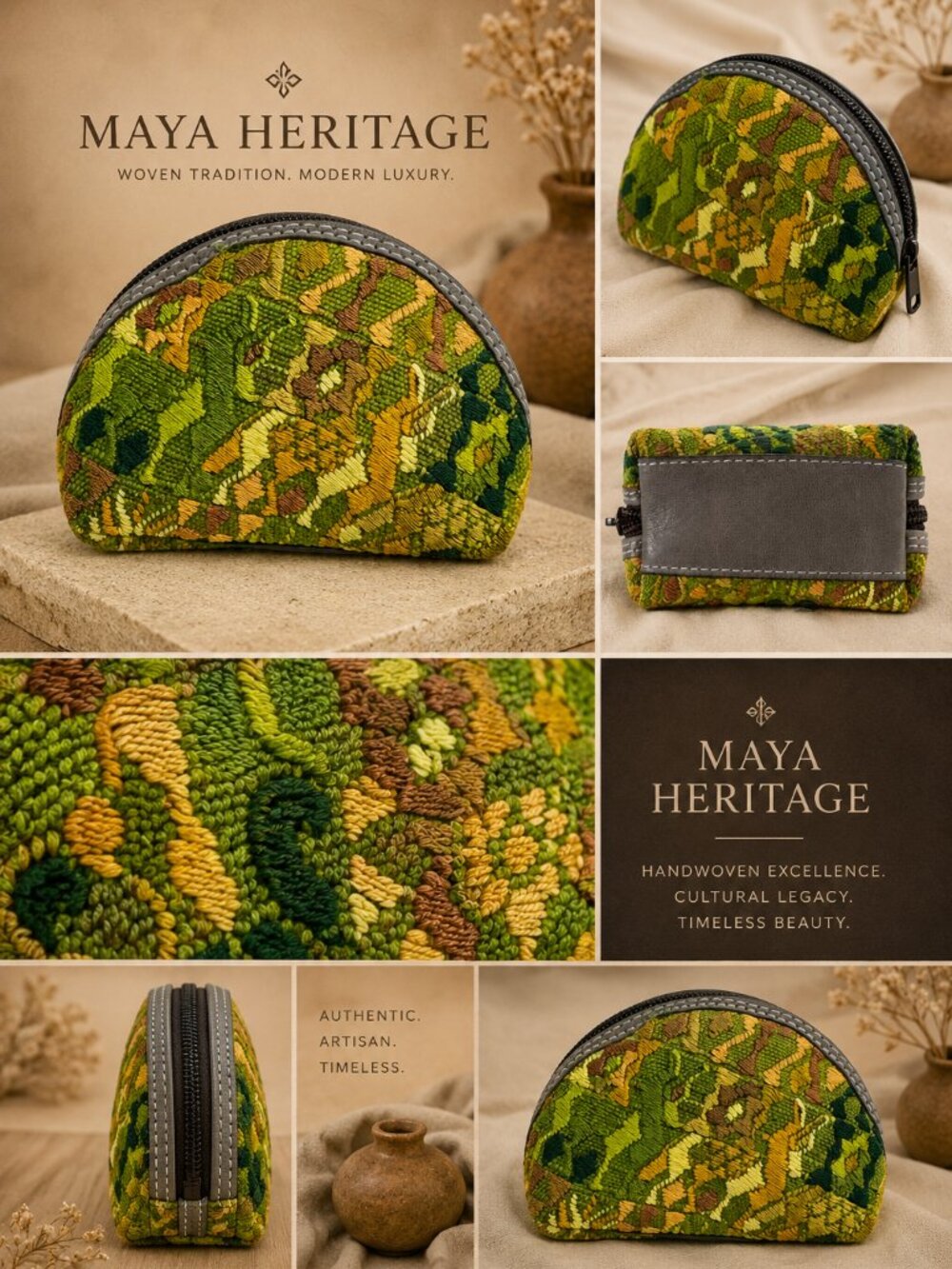 Handcrafted Guatemalan Coin Purse | Colorful Artisan Textile Zip Pouch